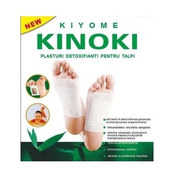 Plasturi pentru detoxifiere Kinoki Kiyome, 10 buc, extracte naturale de plante Plasturi pentru detoxifiere Kinoki Kiyome, 10 buc, extracte naturale de plante