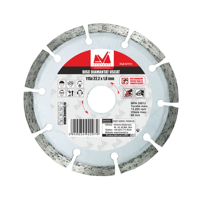 Disc diamantat ET(R), uscat, 150mm