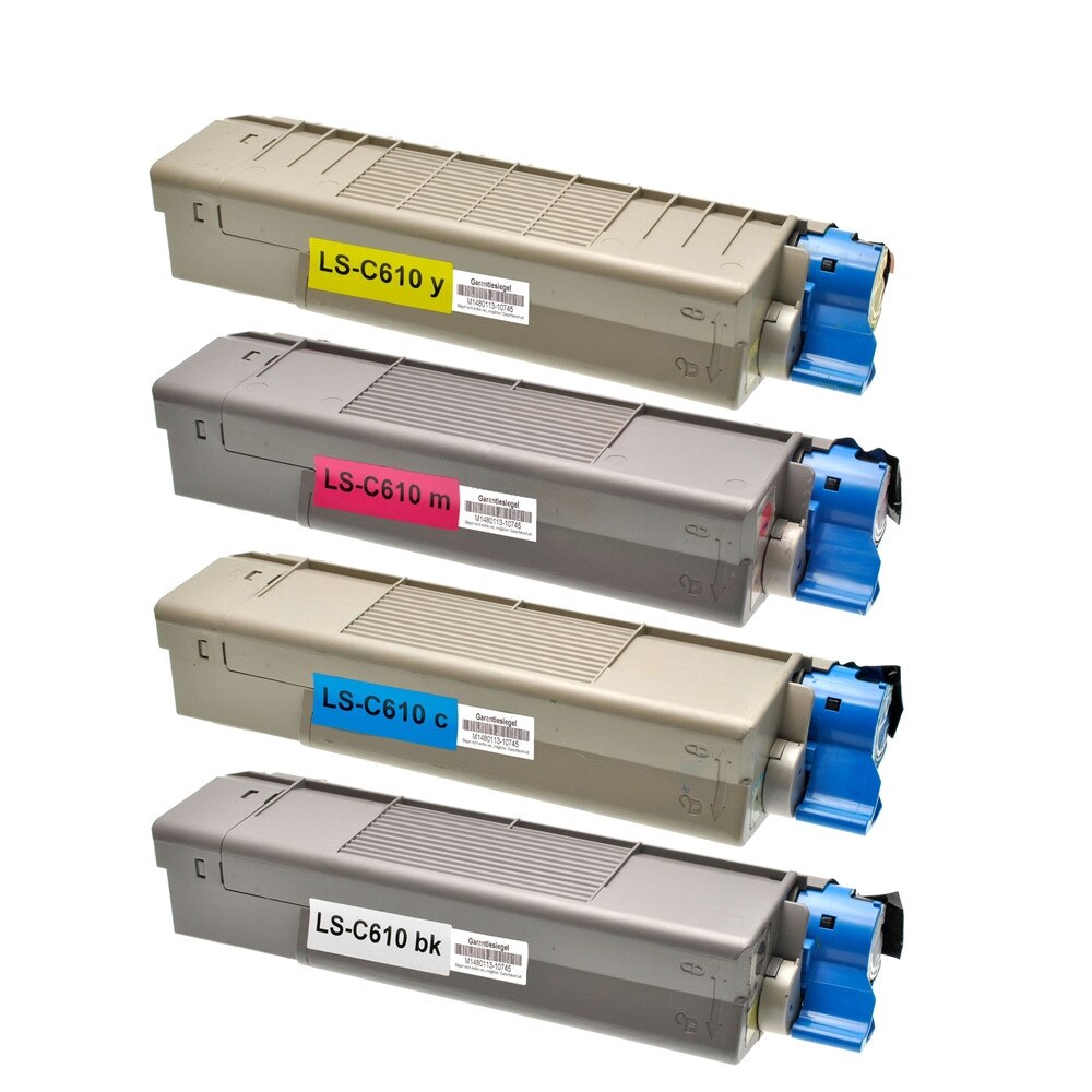 Set 5 Cartuse C610 2Bk/1C/1M/1Y 26000 compatibile OKI colore,Oki C610 N,C610 DN,C610 DTN.