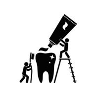 Sticker decorativ perete TOOTHBRUSH 75X90 CM