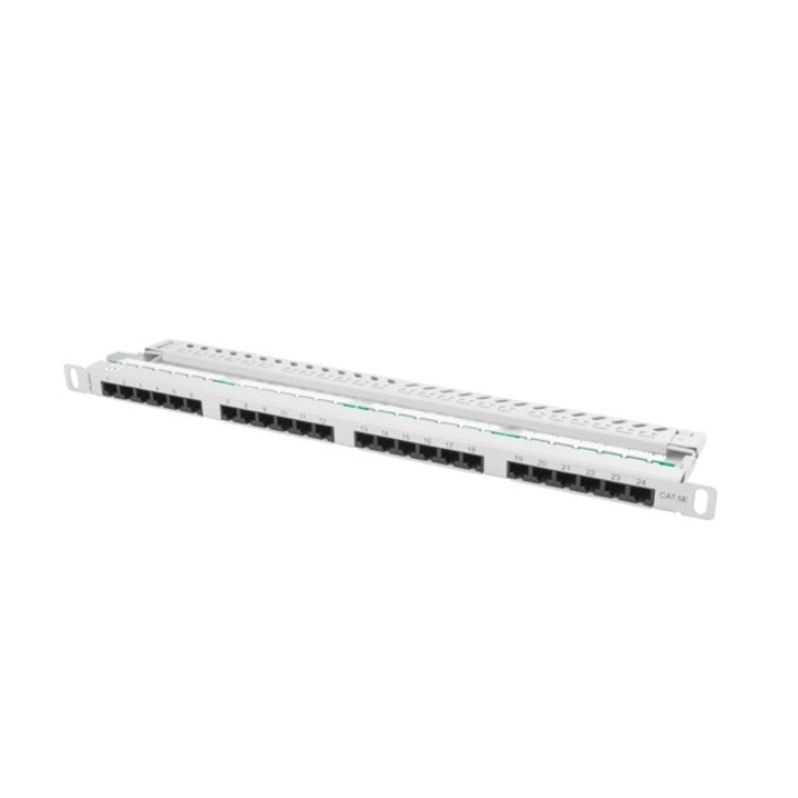 Пач панел, Lanberg patch panel 24 port 0.5U CAT.5E, grey
