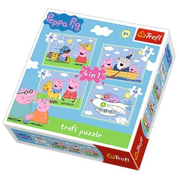 Puzzle Calatoriile lui Peppa Purcelusa Peppa 4 in 1 Puzzle Calatoriile lui Peppa Purcelusa Peppa 4 in 1