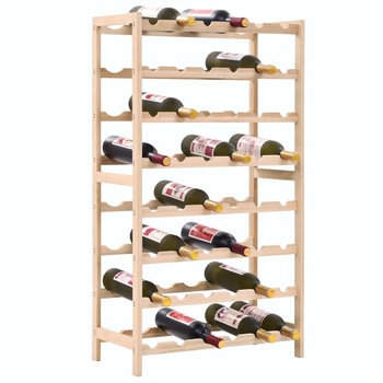 Suport sticle de vin, vidaXL, Lemn de cedru, Maro, 57,5 x 28 x 102 cm Suport sticle de vin, vidaXL, Lemn de cedru, Maro, 57,5 x 28 x 102 cm