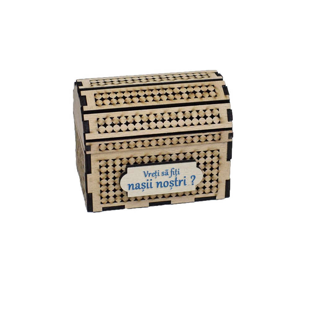 Cufar Mic din Lemn pentru Nasi - Albastru