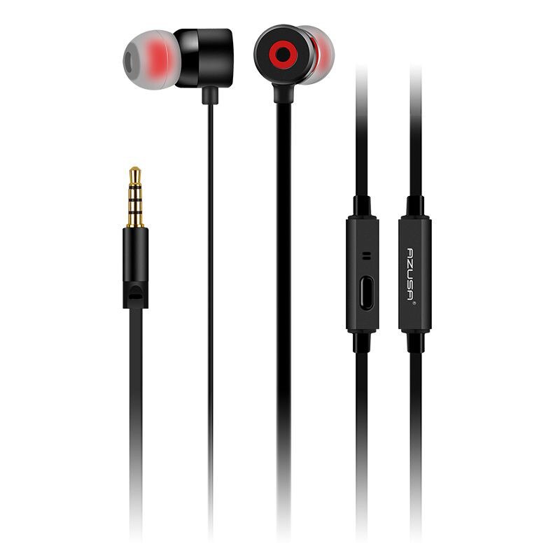 Casti Audio cu fir AZUSA FA87-AD, Jack 3.5 mm, Negru