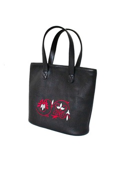 Geanta din piele naturala brodata femei Haniel, negru, Amaya, handmade, 27 cm x 27 cm x 10 cm Geanta din piele naturala brodata femei Haniel, negru, Amaya, handmade, 27 cm x 27 cm x 10 cm