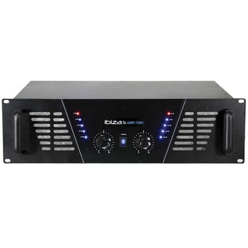 Amplificator Audio Hi-Fi IBIZA ISP-1586-A, 2X800W, MOSFET, Manere, Potentiometre crestate, Ventilatoare, RCA, Jack de 6.35 mm, Negru Amplificator Audio Hi-Fi IBIZA ISP-1586-A, 2X800W, MOSFET, Manere, Potentiometre crestate, Ventilatoare, RCA, Jack de 6.35 mm, Negru