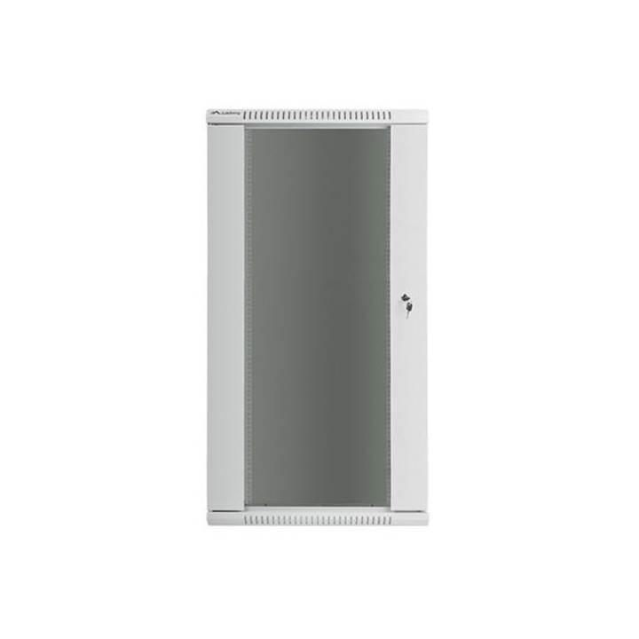 Lanberg 19'' 27U 600x450mm szürke (üvegajtó) fali rack szekrény