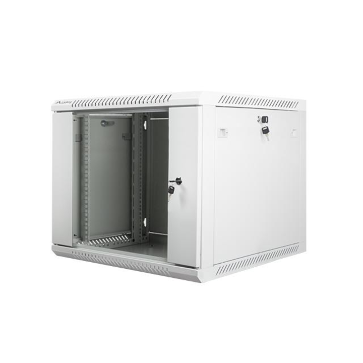 Lanberg 19" fali rack szekrény 9U 600x600mm - szürke (WF01-6609-10S)