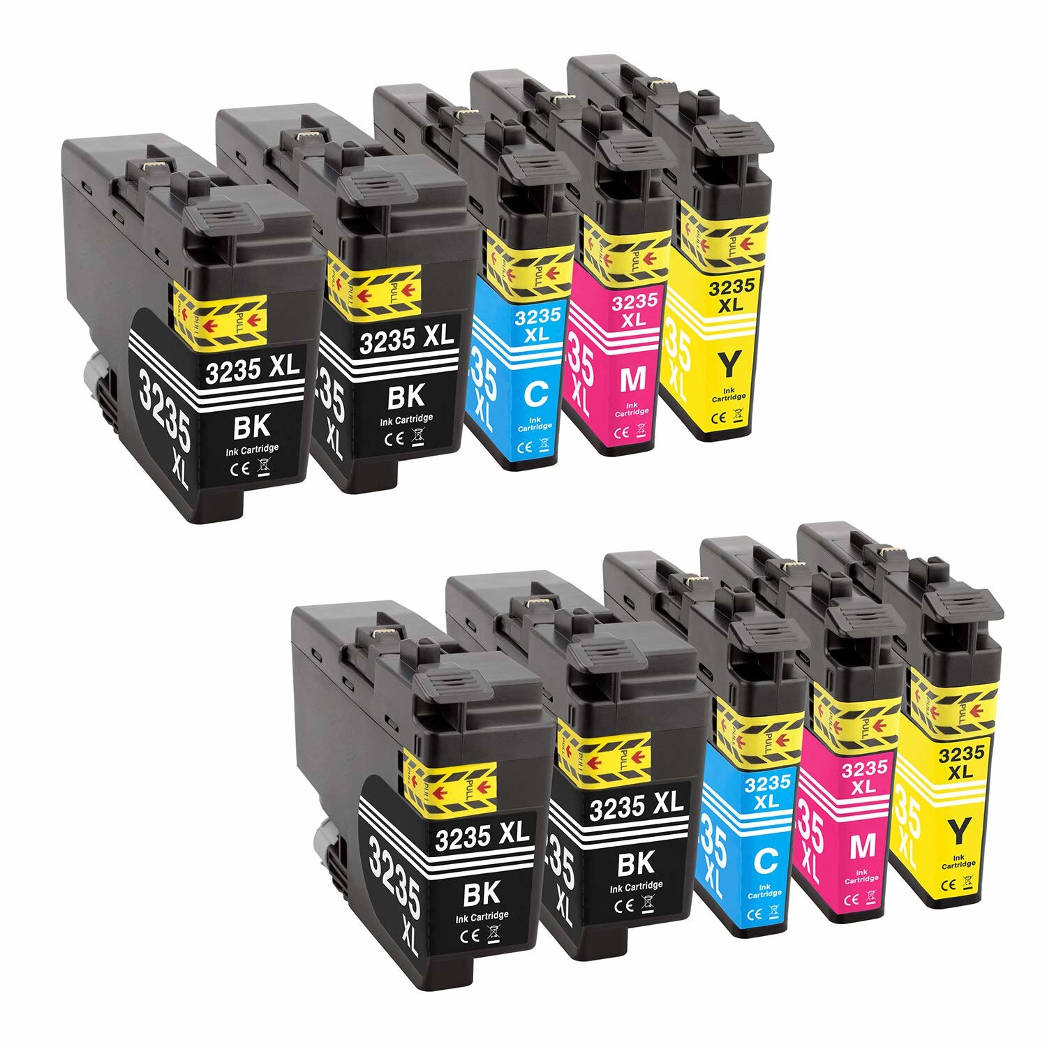 Set 10 Cartuse Compatibile LC3235XXL 4BK/2C/2M/2Y Pentru BROTHER DCP-J1100DW, MFC-J1300DW