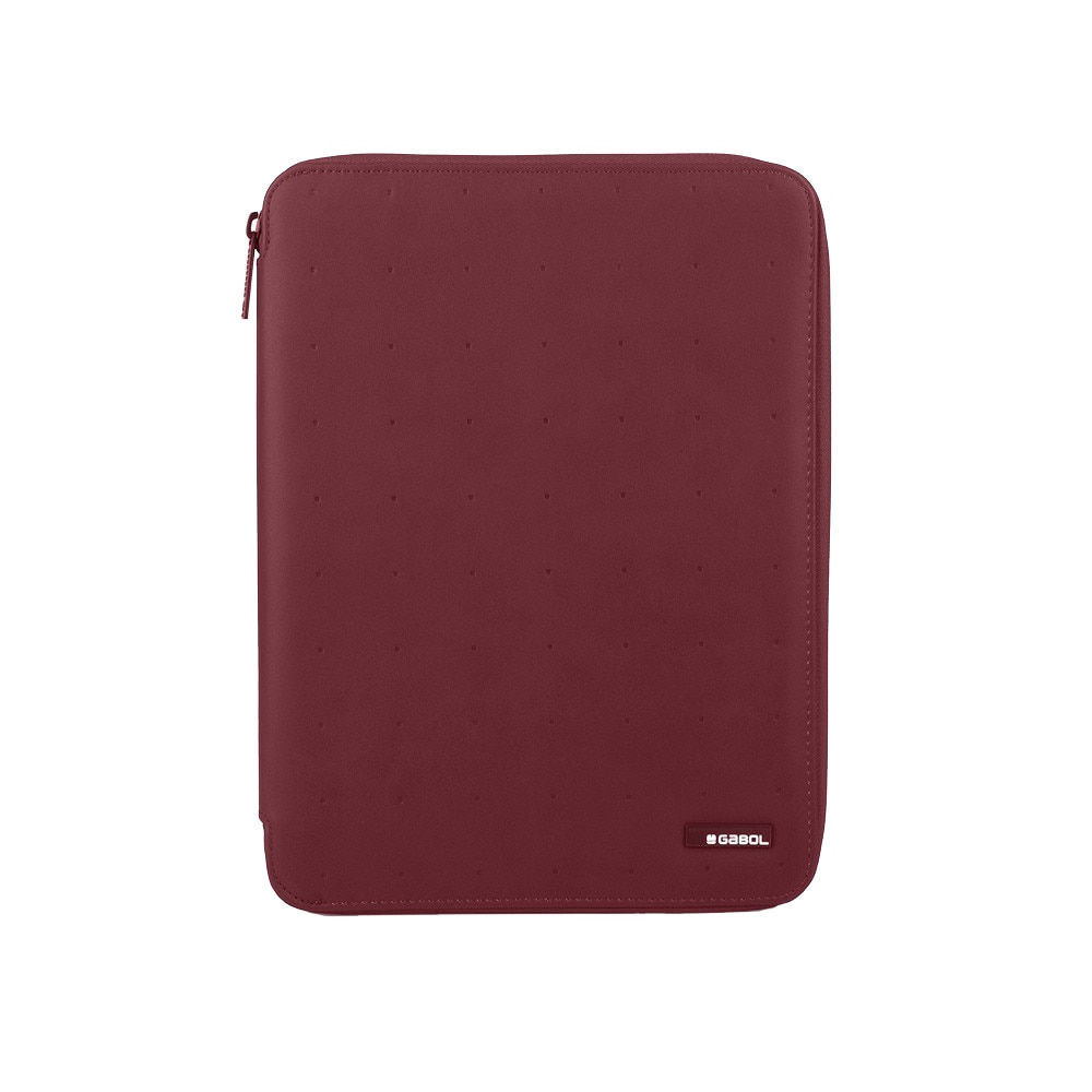 Mapa business casual Gabol, format A4 25 x 33 cm, piele ecologica rosie, colectia Alpha 409304