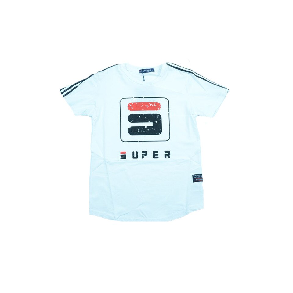 Tricou maneca scurta baieti Happy House HB-2237A, Alb, 128