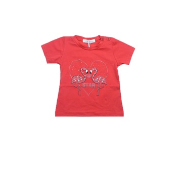 Tricou maneca scurta fetite Happy House WB-2549R1, Rosu Tricou maneca scurta fetite Happy House WB-2549R1, Rosu