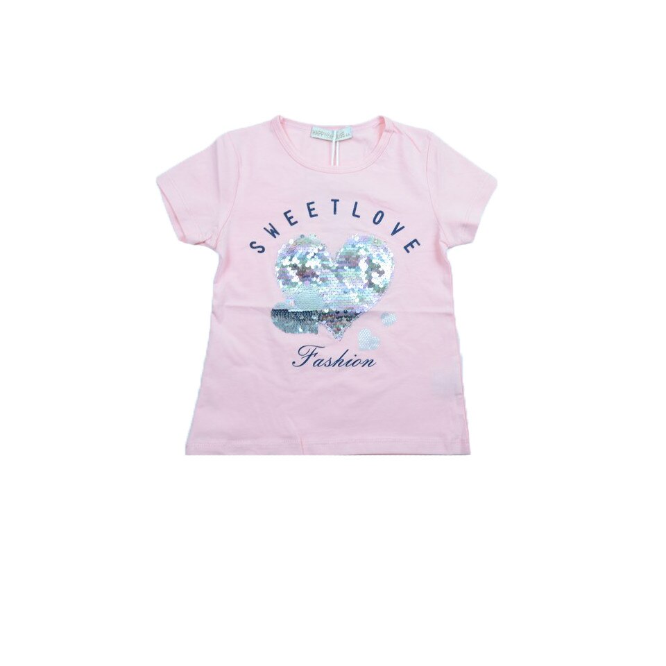 Tricou maneca scurta fete Happy House WB-2555R, Roz