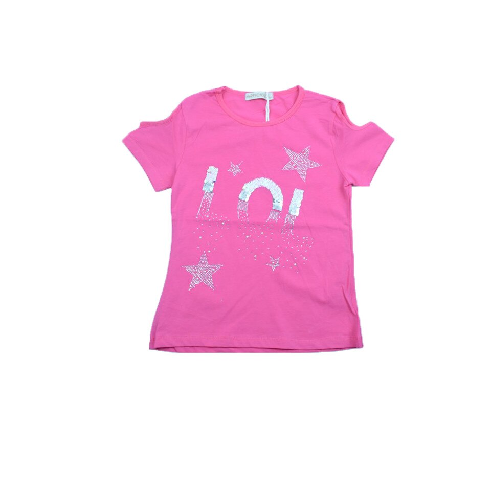 Tricou maneca scurta fete Happy House WB-2558F, Fucsia