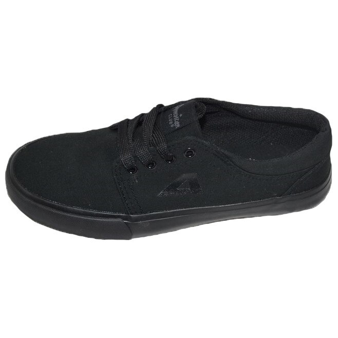 Tenisi clasici din material de panza cu talpa flexibila, joasa, D&J Exclusive, Negru