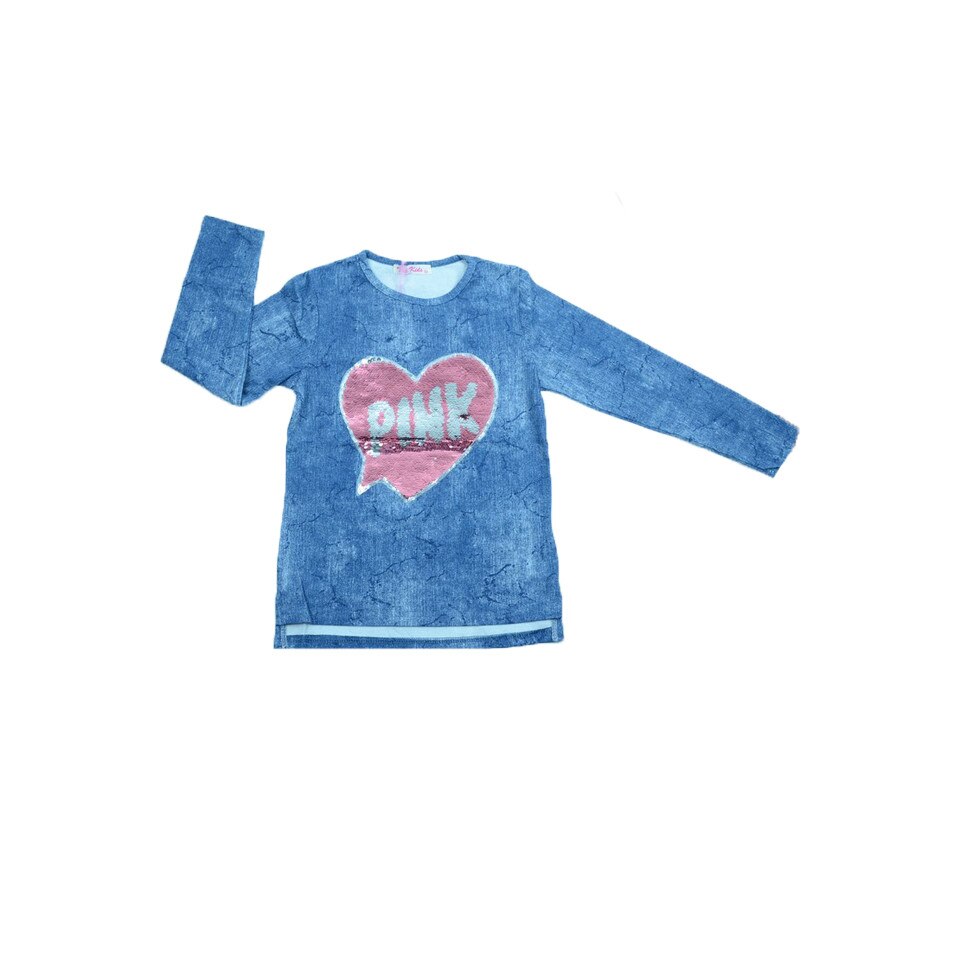 Bluza maneca lunga fete Happy House WB-1847R, Albastru