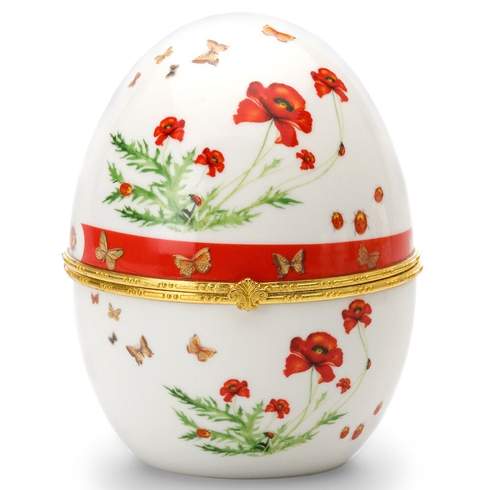 Ou portelan pictat manual cu maci