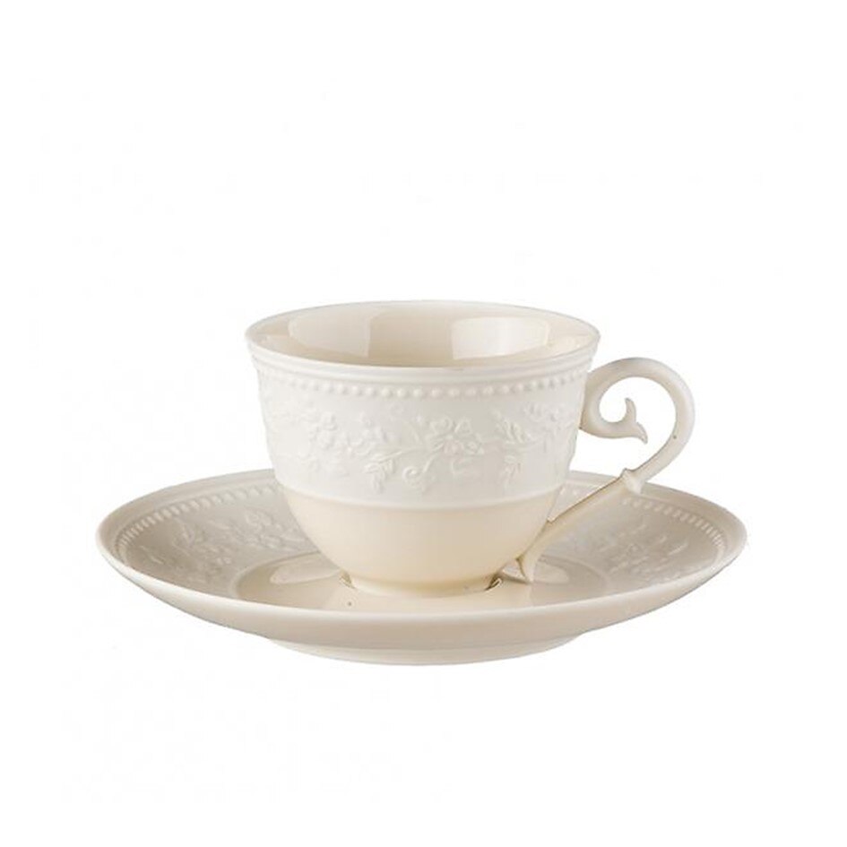 Ceasca cu farfurie cafea GEORGIA IVOIRE - J.L.Coquet