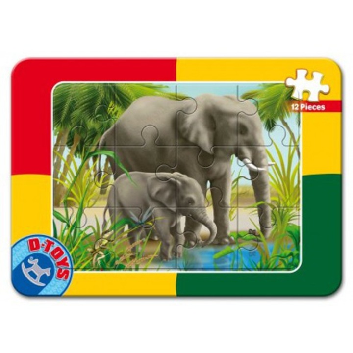 Puzzle Mini Plan 12 Piese Elefantei