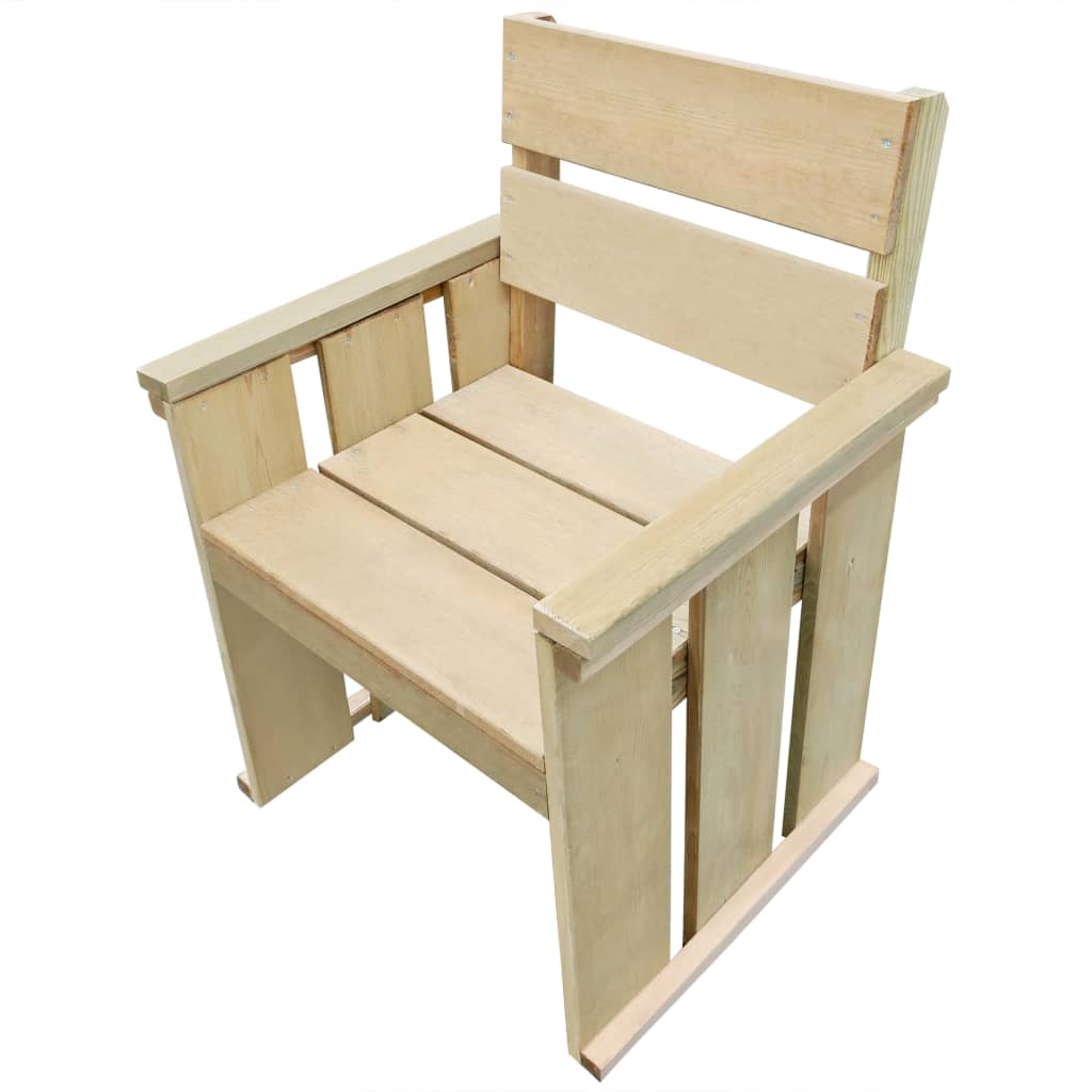 Scaun de gradina/terasa/balcon, vidaXL, Lemn pin, 61 x 56 x 89 cm, Maro