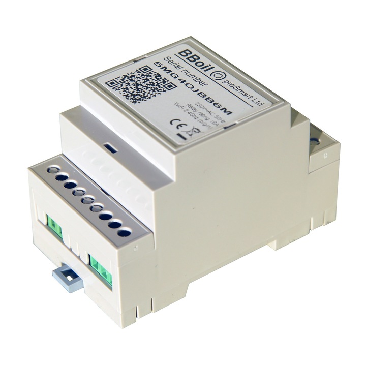 Жичен умен термостат proSmart Bboil за управление на електрически уреди през интернет, Сив