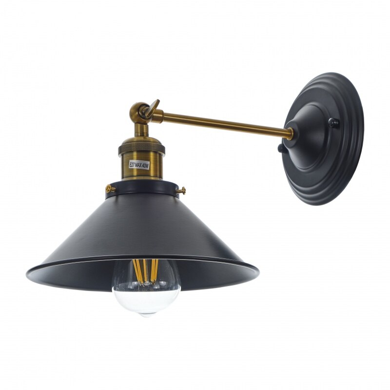 Aplica EL 1860b/1w, Negru, 1XE27 8W LED