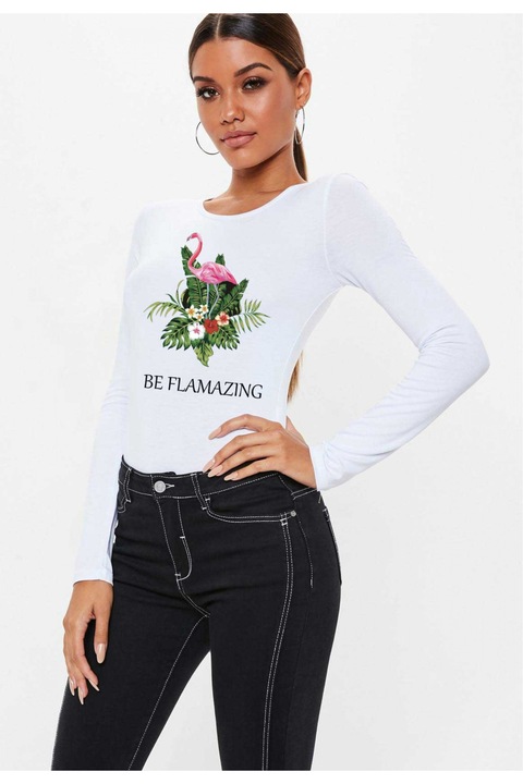 888113504-Bluza de dama alba - Be Flamazing