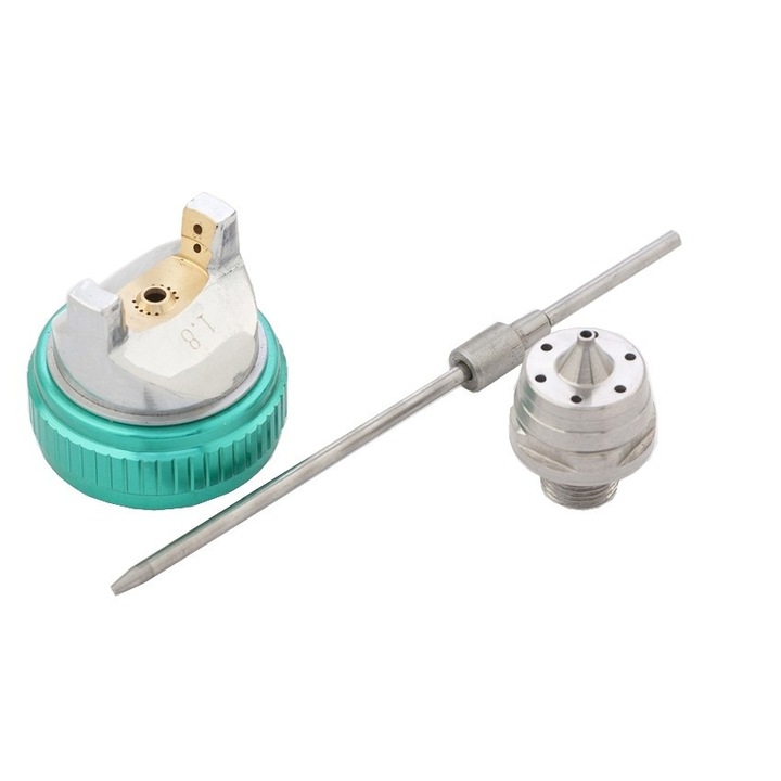 Pistol de vopsit cu aer comprimat AG 801 HVLP, duze 1.5 si 1.8 mm, STELS