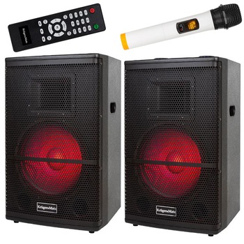 Set 2 boxe profesionale portabile KRUGER&MATZ DP-1427-AC, 2 x 150 W, Bluetooth, FM, USB, CardSD, AUX, Karaoke, 2 intrari microfon, Egalizator, Microfon Wireless Set 2 boxe profesionale portabile KRUGER&MATZ DP-1427-AC, 2 x 150 W, Bluetooth, FM, USB, CardSD, AUX, Karaoke, 2 intrari microfon, Egalizator, Microfon Wireless