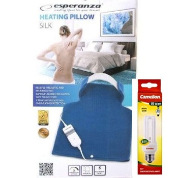 Set Perna cu incalzire electrica pentru spate si gat, 3 setari temperatura si husa protectoare din microfibra plus bec economic 15w Set Perna cu incalzire electrica pentru spate si gat, 3 setari temperatura si husa protectoare din microfibra plus bec economic 15w