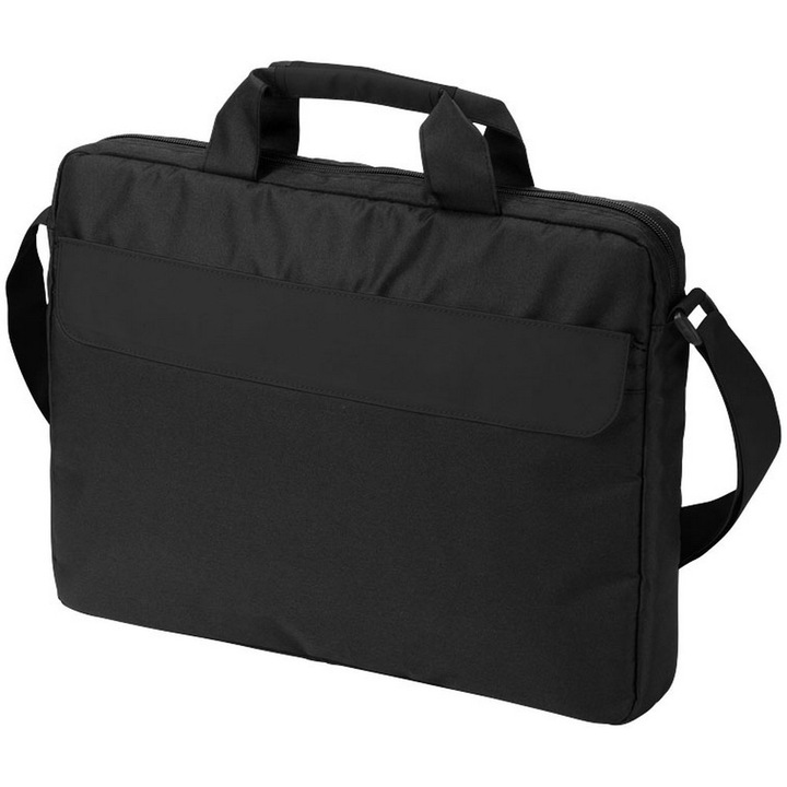 Geanta de conferinte si Laptop, Everestus, OA, 15.6 inch, 300D poliester, negru, saculet de calatorie si eticheta bagaj incluse