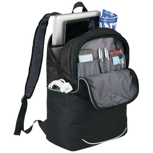 Rucsac Laptop, Everestus, BN, 17 inch, 600D poliester, negru, saculet de calatorie si eticheta bagaj incluse