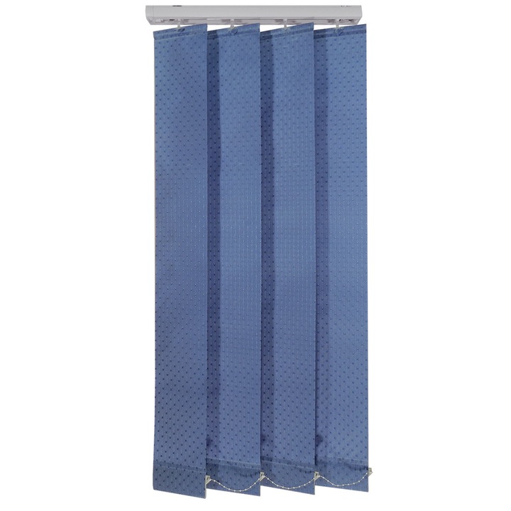 Jaluzele verticale 127mm, L260 x H280 cm, material Pois 15, Albastru