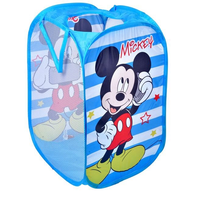Cosulet pentru depozitare jucarii , pliabil , albastru , ATS , Mickey , pentru camera copiilor