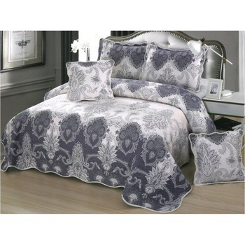 Cuvertura de pat ,5 piese bumbac brodat 100% ET 02 Cuvertura de pat ,5 piese bumbac brodat 100% ET 02