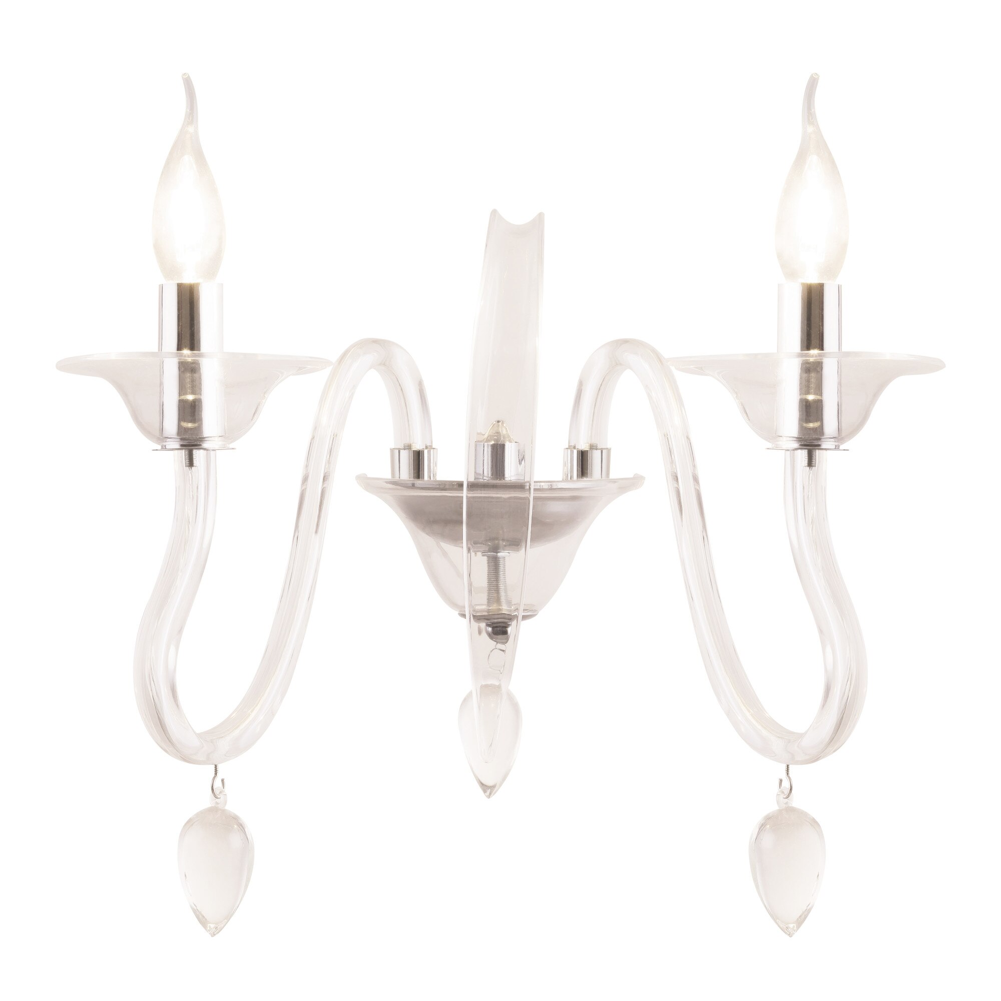 Aplica Madeleine, finisaj alb/transparent, 2 x 40w , RB7049