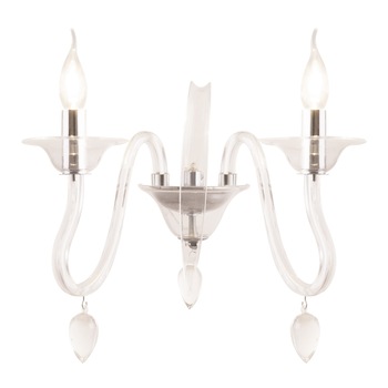 Aplica Madeleine, finisaj alb/transparent, 2 x 40w , RB7049 Aplica Madeleine, finisaj alb/transparent, 2 x 40w , RB7049
