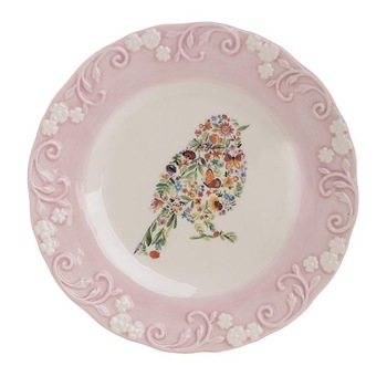 Platou din ceramica Bird, multicolor, 22 x 22 cm Platou din ceramica Bird, multicolor, 22 x 22 cm