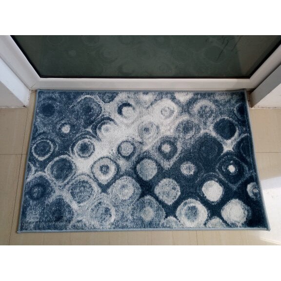 Covor interior Silver 3093, tip rectangular 50x80cm, polipropilena heat set, inaltime plus 10 mm, cercuri abstracte