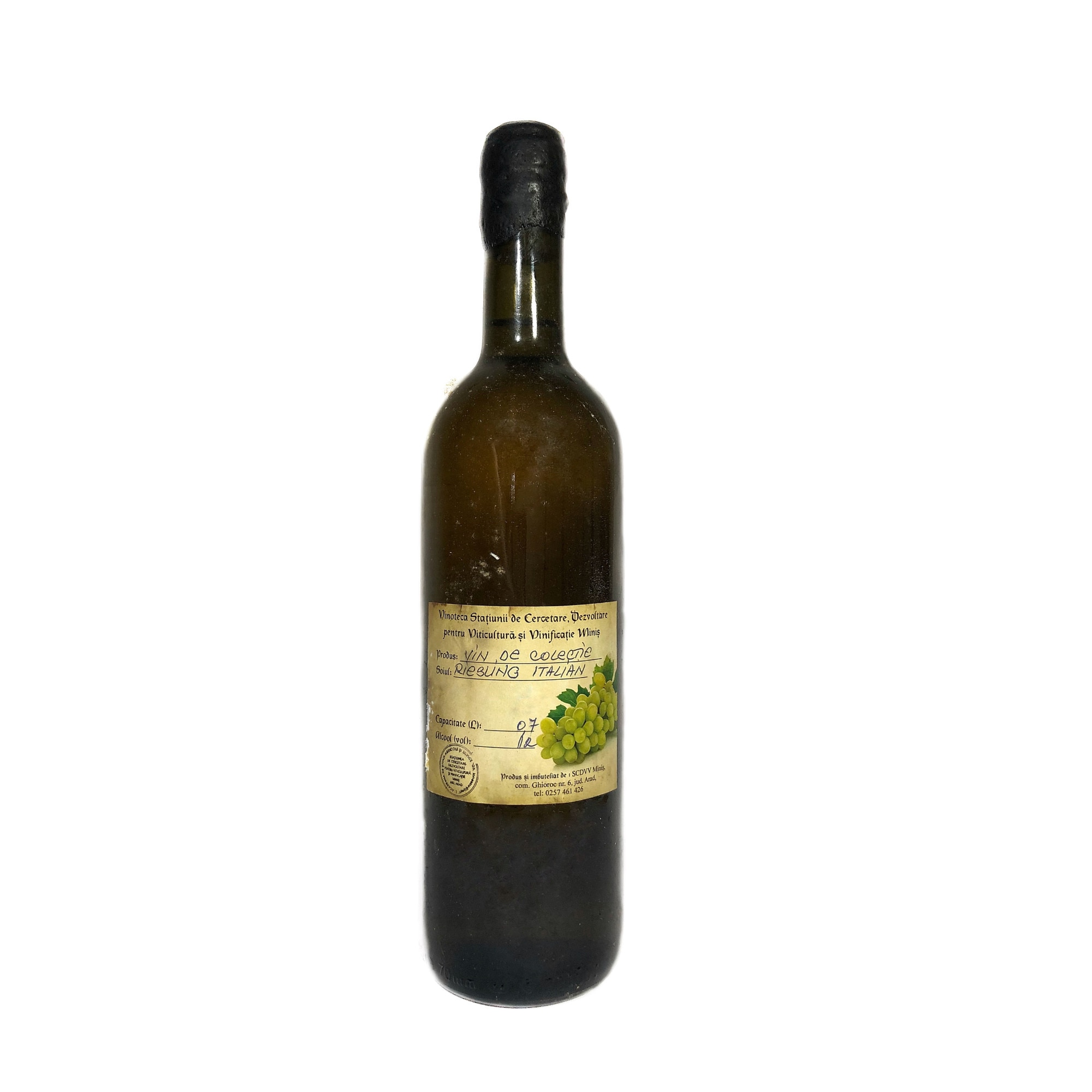 Vin alb de colectie Riesling Italian - Anul 1950 in cutie de lemn, 700 ml
