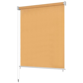 Jaluzea tip rulou din polietilena, vidaXL, 120 x 230 cm, Galben Jaluzea tip rulou din polietilena, vidaXL, 120 x 230 cm, Galben