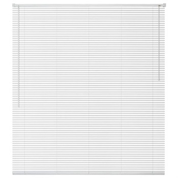 Jaluzea pentru fereastra, control prin bagheta rotoare, vidaXL, Aluminiu, 140 x 130 cm, Alb Jaluzea pentru fereastra, control prin bagheta rotoare, vidaXL, Aluminiu, 140 x 130 cm, Alb