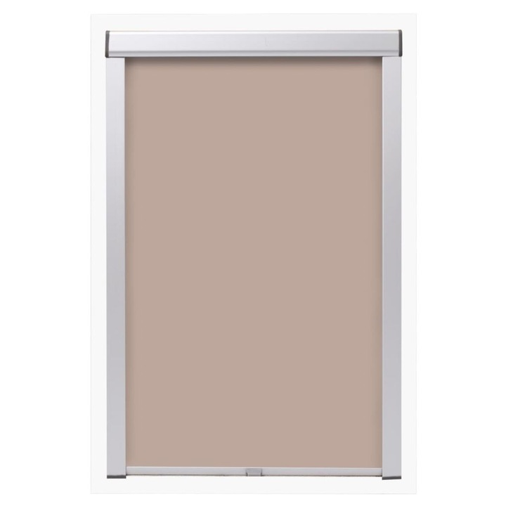 Затъмняваща ролетна щора vidaXL Velux, Текстил, 78x140 см, Бежов