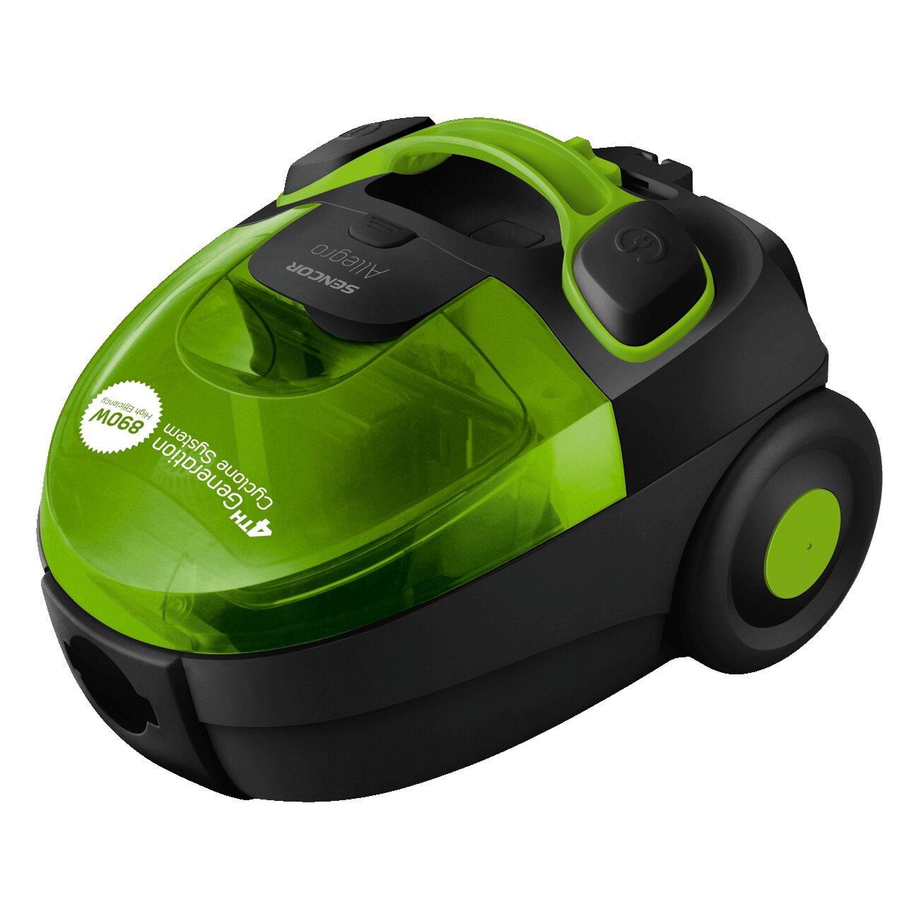 Aspirator, Sencor, Motor ECO 890W, Filtre lavabile, Verde