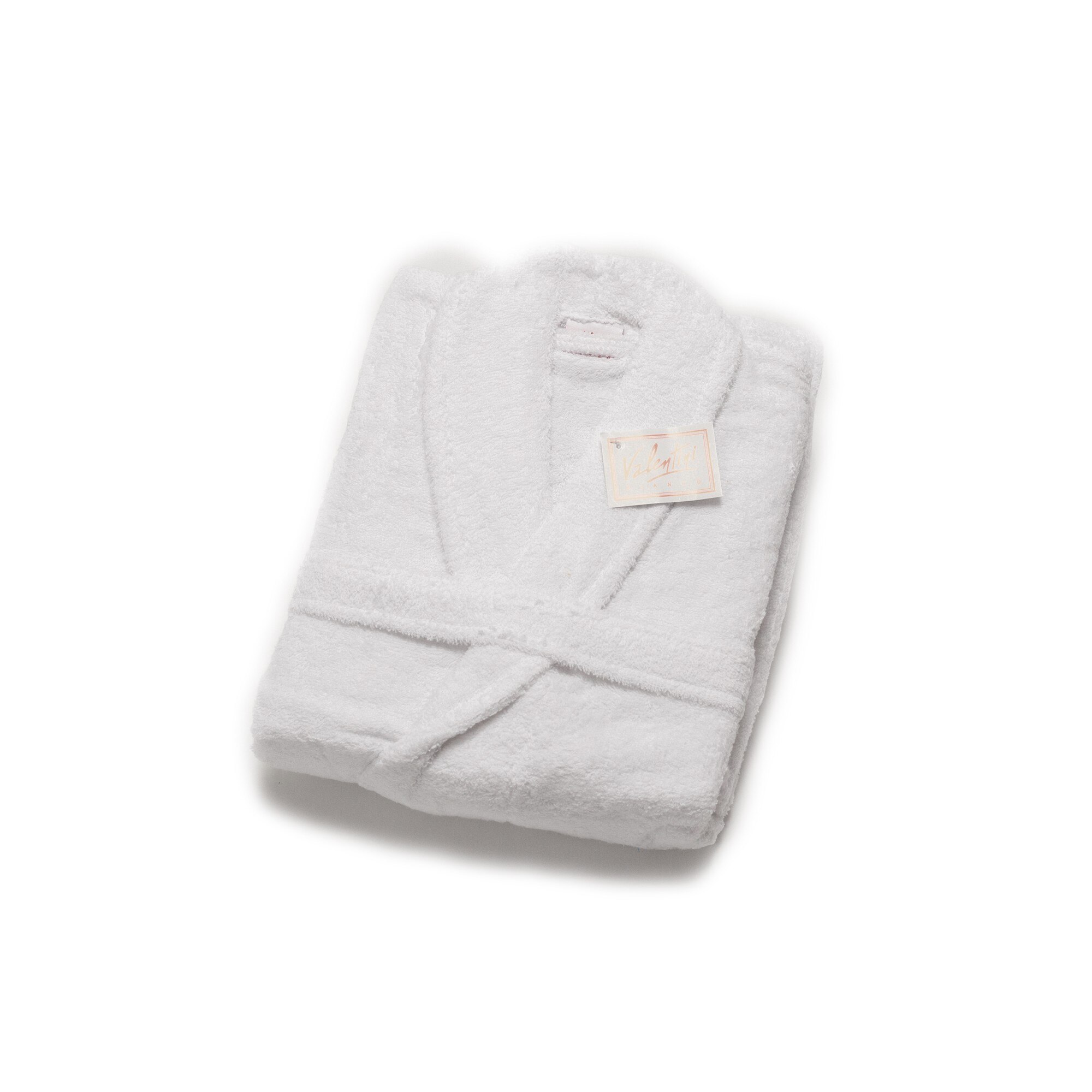 Halat baie Valentini, Bumbac, Alb, L