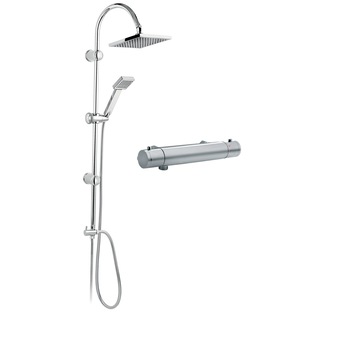 Coloana de dus fixa si mobila cu baterie termostatata Varese, Ferro Coloana de dus fixa si mobila cu baterie termostatata Varese, Ferro