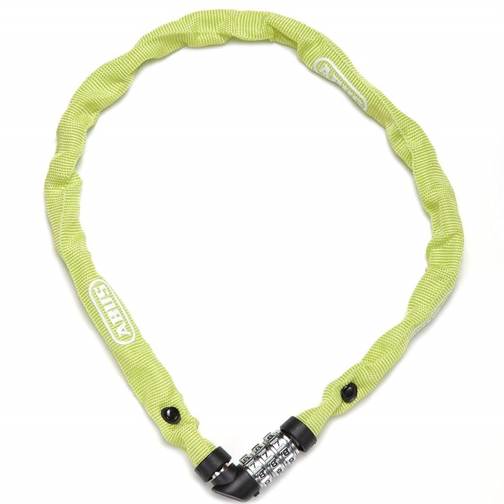 Заключв﻿ащо устройство за велосипед тип верига с код, ABUS, 1200 Web Lock LIME