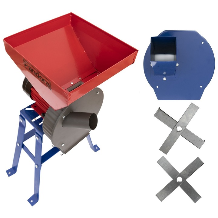 Set Moara cereale si lucerna 3 IN 1, cuva mare, 3.5KW, 250kg/ora, pandora, cu suport