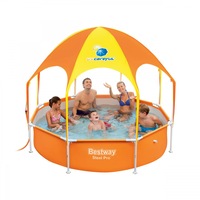 piscina cu cadru metalic isp bestway steelpro cu pavilion rotunda portocalie 244x51 cm imagen 32_0_
0
